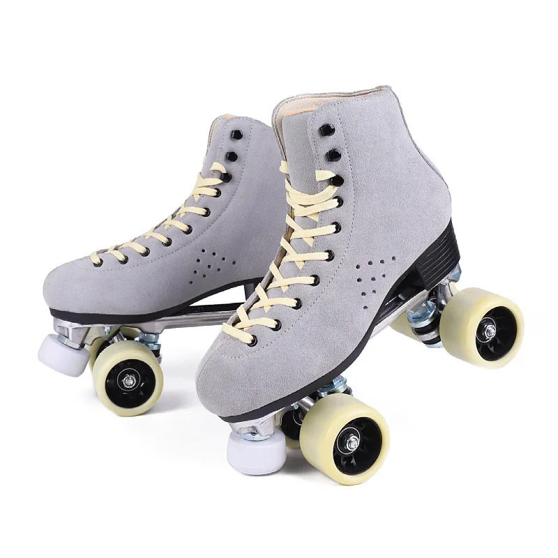 Roller Skate Inline - Rolki unisex z podwójnymi kółkami, zamszowe,