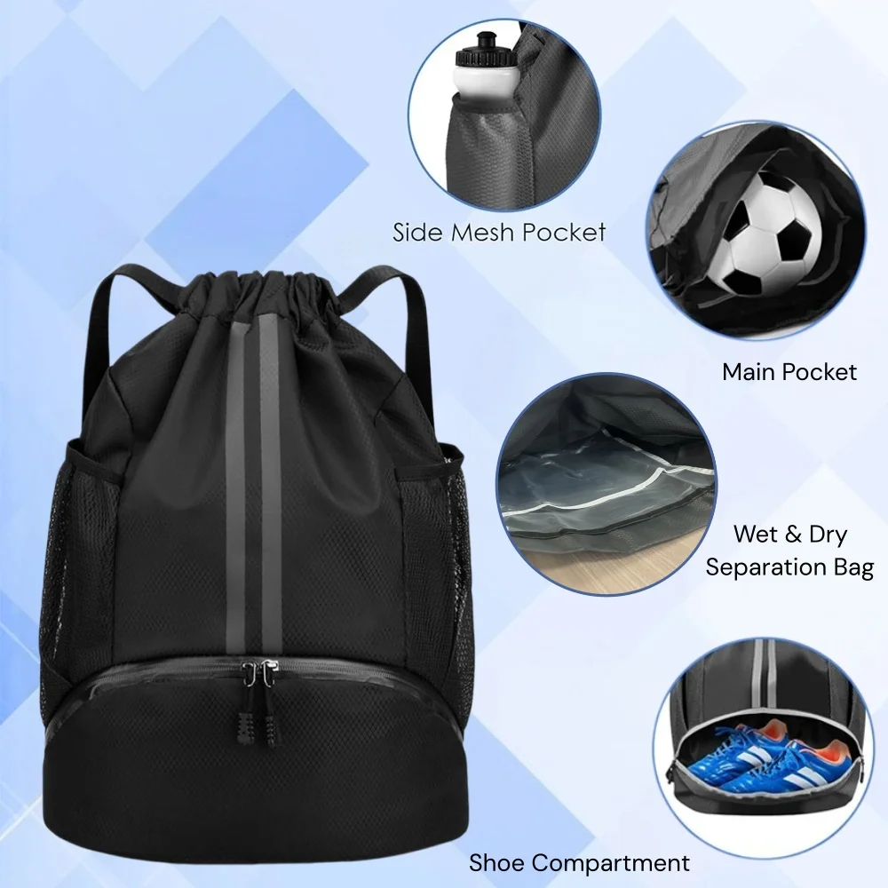 Plecak sportowy ze sznurkiem,  – Sports Equipment Storage recenzja i cena