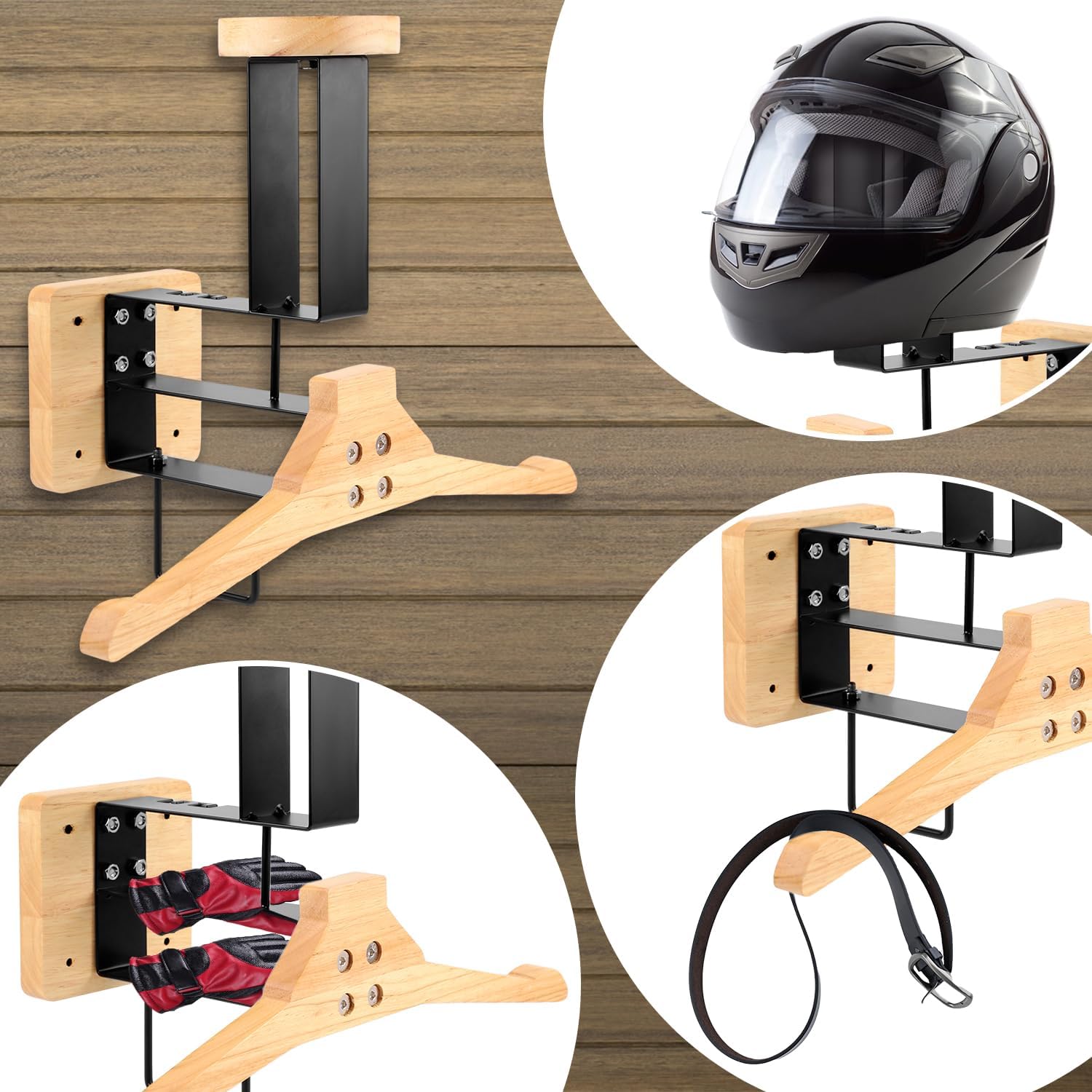 Drewniany uchwyt na kask motoc – Sports Equipment Storage recenzja i cena